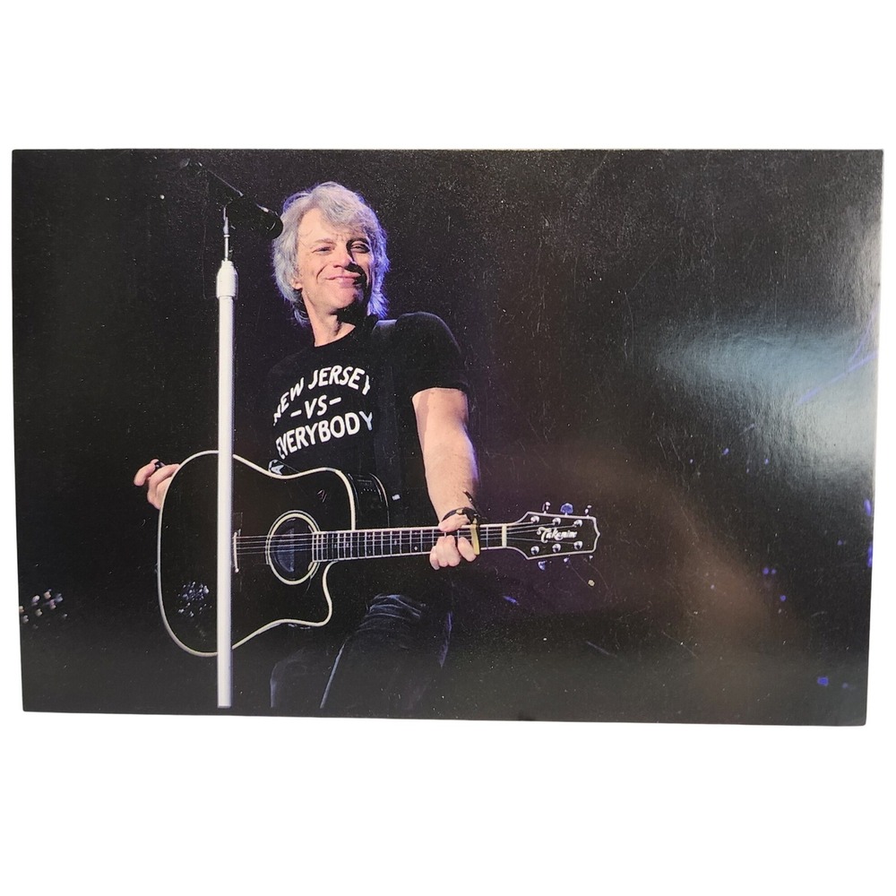 Jon Bon Jovi Signed 4x6 Photo Keep The Faith 2023 Autographed Music Memorabilia